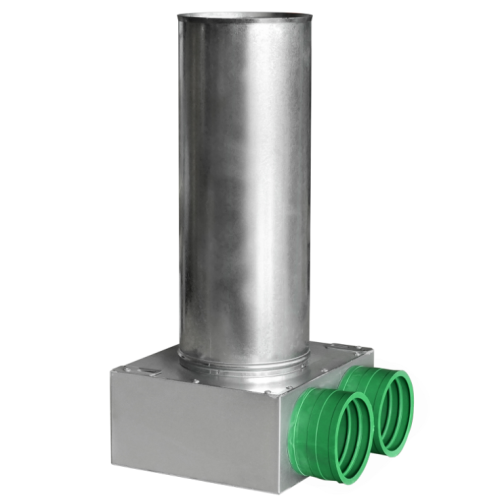 Skrzynka rozprężna dwu-króćcowa SKGM 2x75/125 ocynkowana