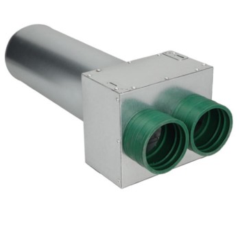 Skrzynka rozprężna przelotowa dwu-króćcowa SKGM 2x75/125 ocynkowana