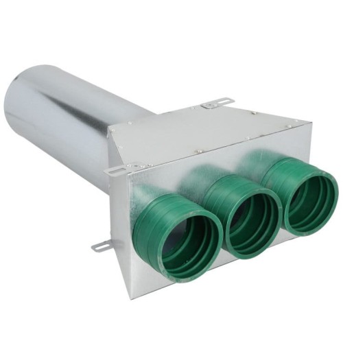 Skrzynka rozprężna przelotowa trzy-króćcowa SKGM 3x75/125 ocynkowana