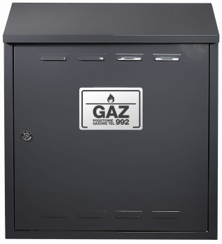 Szafka gazowa 40x40x25 grafit mat bez pleców z dnem