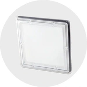 Szafka gazowa 40x40x25 żółta bez pleców z okienkiem