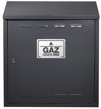 Szafka gazowa 40x50x25 grafit mat bez pleców z dnem