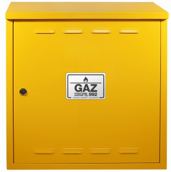 Szafka gazowa 40x60x25 żółta bez pleców z dnem
