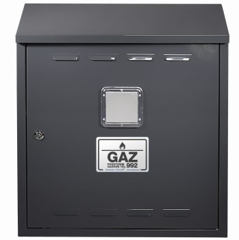 Szafka gazowa 40x60x25 grafit mat bez pleców z dnem z okienkiem