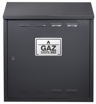 Szafka gazowa 50x40x25 grafit mat bez pleców z dnem