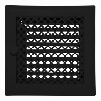 Kratka kominkowa "Koniczynka" 15x15 czarna regulowana
