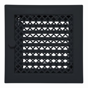 Kratka kominkowa "Koniczynka" 15x15 antracyt regulowana