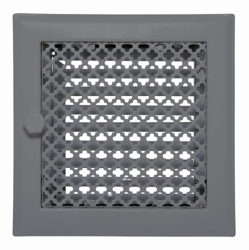 Kratka kominkowa "Koniczynka" 15x15 szara regulowana