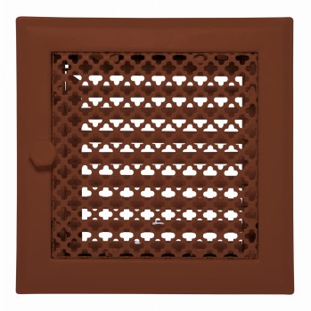 Kratka kominkowa "Koniczynka" 15x15 ceglasta regulowana