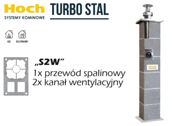 Komin systemowy HOCH Turbo Stal S2W fi 125 12 m
