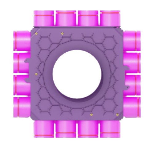 Skrzynka rozdzielcza fi 160 16x75 jednomodułowa przelotowa Max-Vent