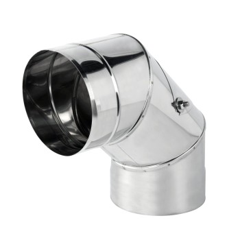 Kolano kominowe 90° z rewizją fi 150 żaroodporne