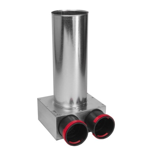 Skrzynka rozprężna dwu-króćcowa SKPK 2x75/100 ocynkowana