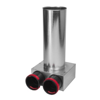 Skrzynka rozprężna dwu-króćcowa SKPK 2x75/125 ocynkowana