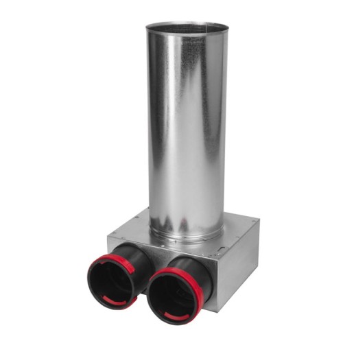 Skrzynka rozprężna dwu-króćcowa SKPK 2x75/125 ocynkowana