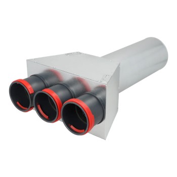 Skrzynka rozprężna przelotowa trzy-króćcowa SKPK 3x75/125 ocynkowana