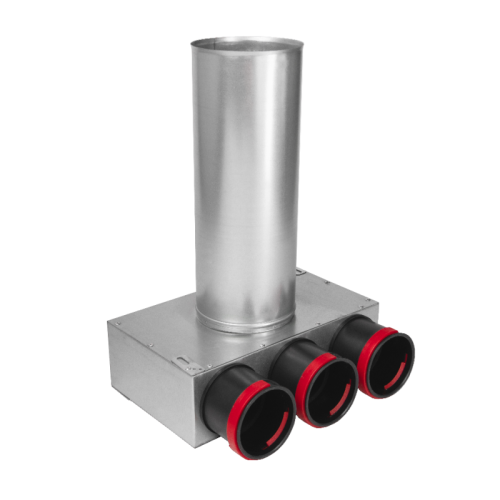 Skrzynka rozprężna trzy-króćcowa SKPK 3x75/100 ocynkowana