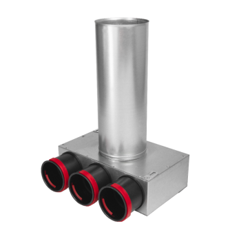 Skrzynka rozprężna trzy-króćcowa SKPK 3x75/125 ocynkowana