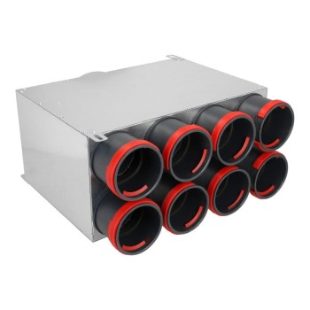  Rozdzielacz rurowy dwurzędowy ośmio-króćcowy SKPK 8x75/160