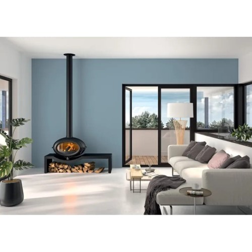 Piec wolnostojący INVICTA BRIO na ławie 1.6m antracyt ref. 6481-24