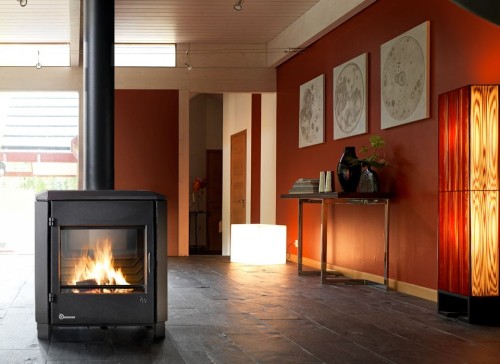 Piec wolnostojący INVICTA CAROLO doprowadzenie powietrza, antracyt ref. 9162-44-DP