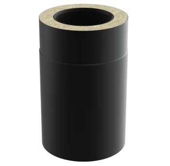 Rura kominowa izolowana fi 100 0,25 m kwasoodporna SKD-30-SLIM-ML czarna
