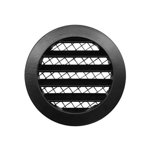 Czerpnia / Wyrzutnia powietrza ścienna USAV fi 100 czarny mat aluminiowa