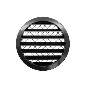 Czerpnia / Wyrzutnia powietrza ścienna USAV fi 125 czarny mat aluminiowa