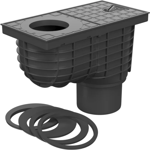 Osadnik rynnowy dolny fi 110 z redukcjami Chudej 325 A