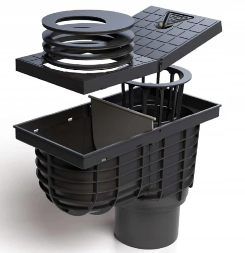 Osadnik rynnowy dolny fi 110 z pierścieniem redukcyjnym Chudej 325 E