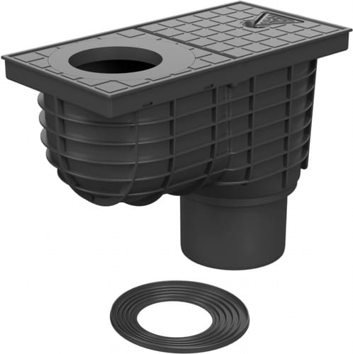 Osadnik rynnowy dolny fi 110 z pierścieniem redukcyjnym Chudej 325 E