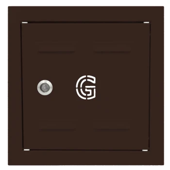 Drzwiczki gazowe 20x30 brązowe z literą "G" metalowe