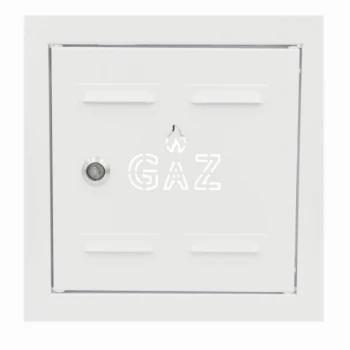 Drzwiczki gazowe 20x30 białe z napisem "GAZ" metalowe