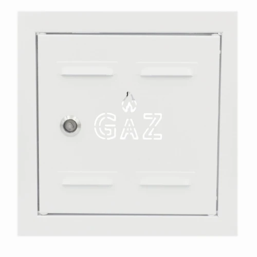 Drzwiczki gazowe 20x30 białe z napisem "GAZ" metalowe