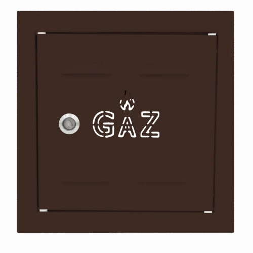 Drzwiczki gazowe 20x30 brązowe z napisem "GAZ" metalowe