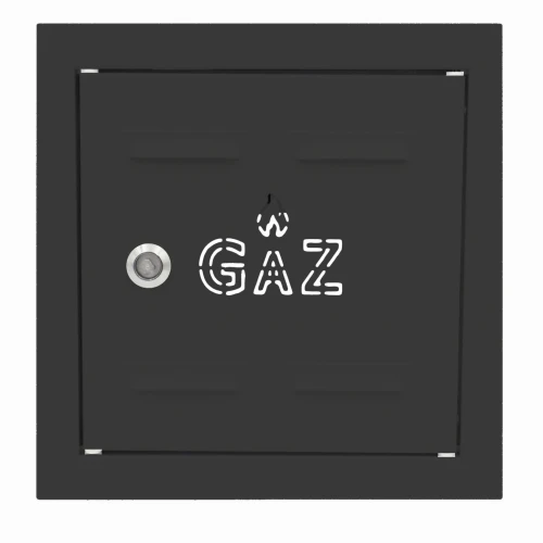 Drzwiczki gazowe 20x30 czarne z napisem "GAZ" metalowe