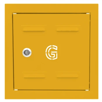 Drzwiczki gazowe 20x30 żółte z literą "G" metalowe