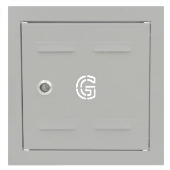 Drzwiczki gazowe 20x30 szare z literą "G" metalowe