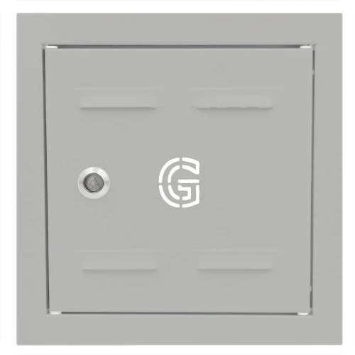 Drzwiczki gazowe 20x30 szare z literą "G" metalowe
