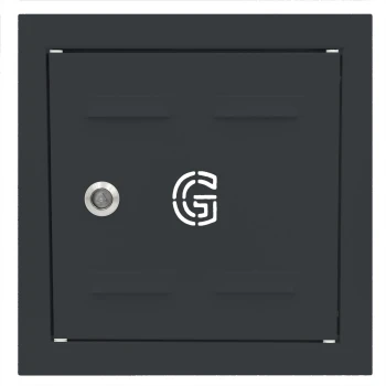 Drzwiczki gazowe 20x30 antracyt matowe z literą "G" metalowe