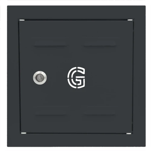 Drzwiczki gazowe 20x30 antracyt matowe z literą "G" metalowe
