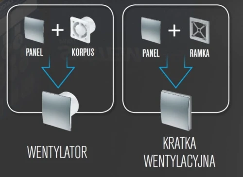 Korpus wentylatora Awenta System+ Silent 125 Standard czarny