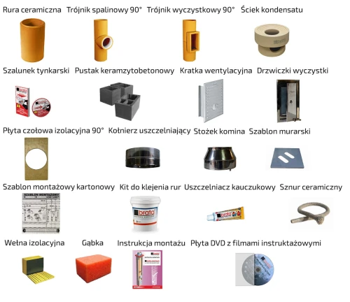 Komin ceramiczny BRATA PREMIUM SW2 fi 180 5 mb