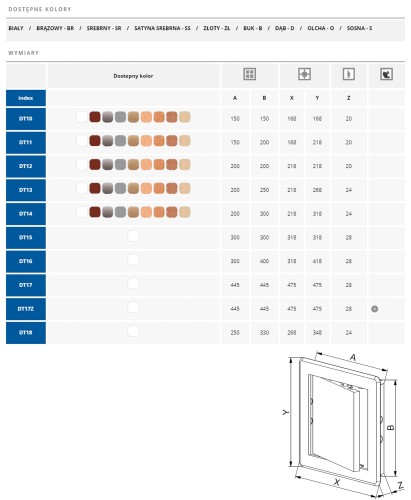 Drzwiczki rewizyjne plastikowe Awenta 20x30 brązowe