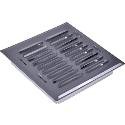 Kratka wentylacyjna 14x14 grafitowa skośna