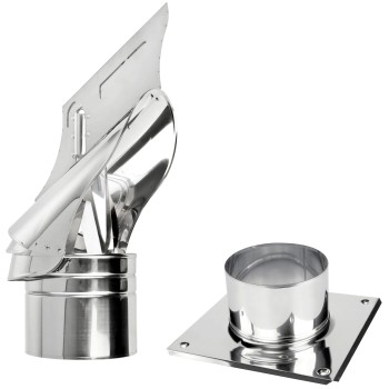 Strażak kominowy z łożyskiem fi 200 1 mm kwasoodporny z podstawą 1 mm