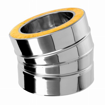 Kolano kominowe izolowane 15° fi 200/300 kwasoodporne
