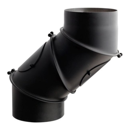 Kolano nastawne 4-segmentowe czarne fi 200 Darco