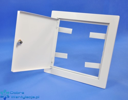 Drzwiczki rewizyjne do szachtów 60x120 białe zamek