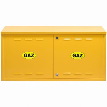 Szafka gazowa 100x50x25 żółta, dwuskrzydłowa, bez pleców